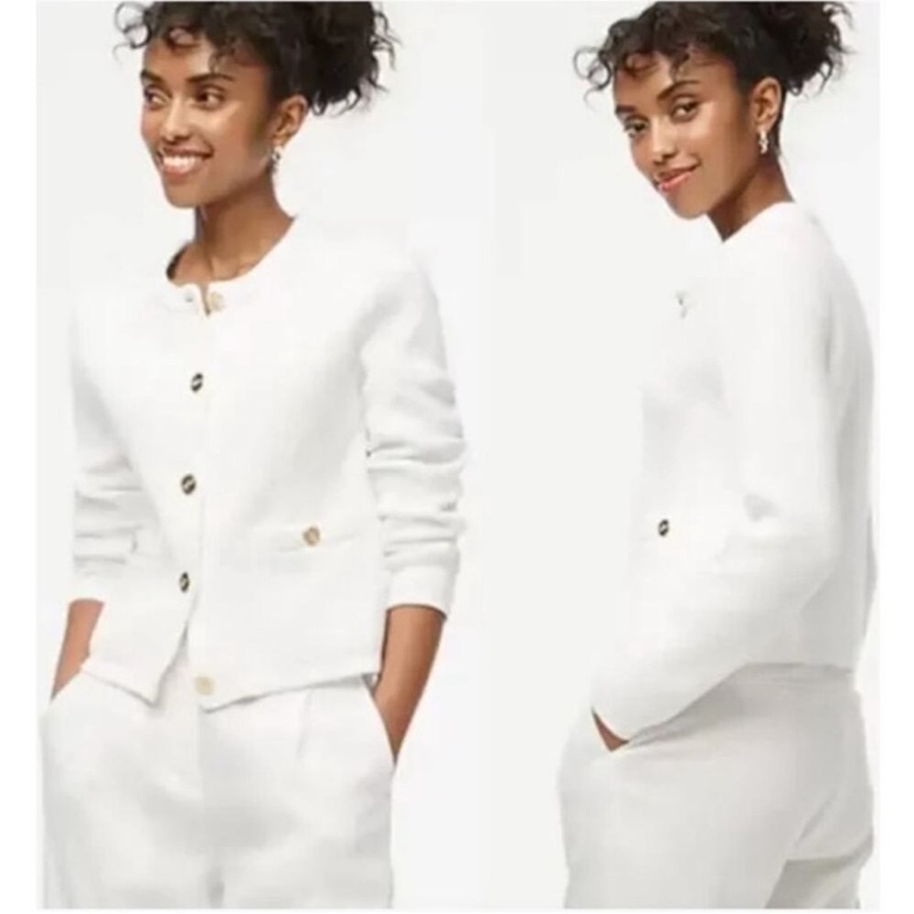 J Crew Factory Cotton lady jacket cardigan sweater
